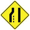 Lane Ends Left Symbol Sign