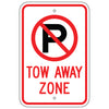 No Parking Symbol, Tow Away Zone Sign