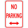 No Parking Sign, with Arrow
