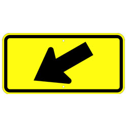 Diagonal Left Arrow Sign